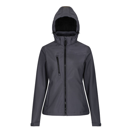 Seal Grey-Black - Front - Regatta Professional Womens-Ladies 3 Layer Membrane Soft Shell Jacket