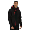 Black-Red - Side - Regatta Professional Mens 3 Layer Membrane Soft Shell Jacket