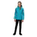 Enamel-Turquoise - Back - Regatta Childrens-Kids Calderdale II Waterproof Jacket