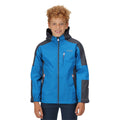 Imperial Blue-India Grey - Side - Regatta Childrens-Kids Calderdale II Waterproof Jacket