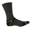 Black-Electric Lime - Side - Regatta Mens Blister Protection II Socks (Pack of 2)