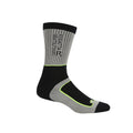 Dark Steel-Electric Lime - Back - Regatta Mens Samaris 2 Season Socks (Pack of 2)
