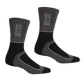 Black-Dark Steel - Front - Regatta Mens Samaris 2 Season Socks (Pack of 2)