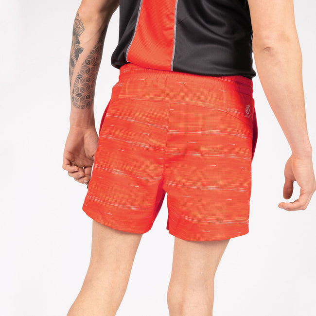 Trail Blaze Red - Side - Dare 2B Mens Retread Lightweight Shorts