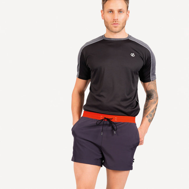 Ebony-Trail Blaze Red - Back - Dare 2B Mens Cascade Shorts