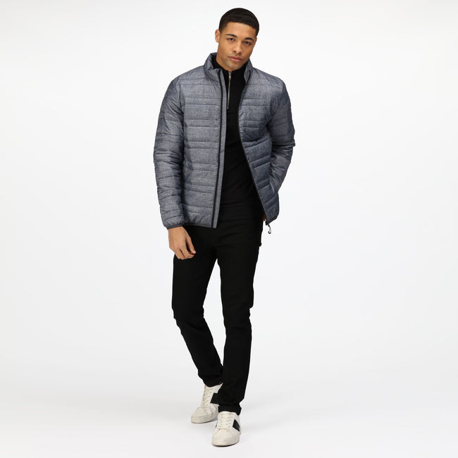 Grey Marl-Black - Back - Regatta Professional Mens Marl Padded Jacket
