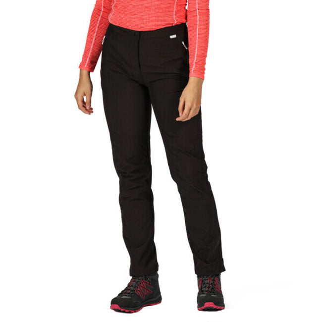 Black - Back - Regatta Womens-Ladies Highton Waterproof Over Trousers