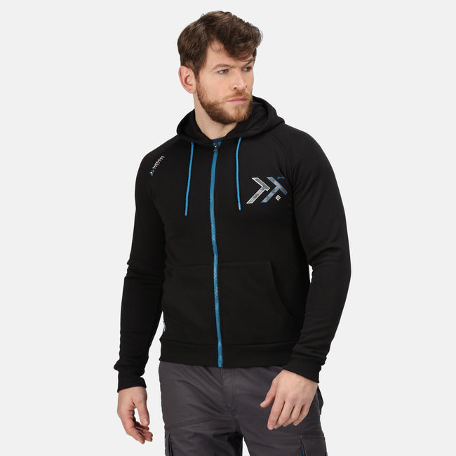 Black - Side - Regatta Mens Tactical Maneuver Hooded Fleece Jacket