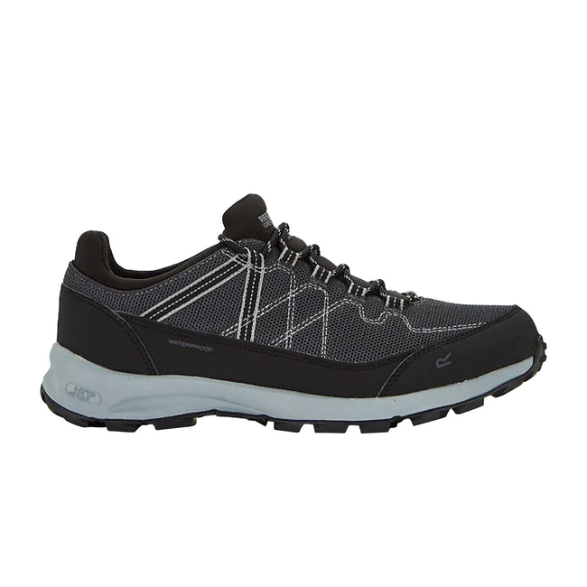Black-Dark Steel - Back - Regatta Mens Samaris Lite Walking Shoes