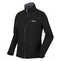 Black - Side - Regatta Womens-Ladies Connie V Softshell Walking Jacket