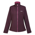 Deep Plum Marl - Front - Regatta Womens-Ladies Connie V Softshell Walking Jacket