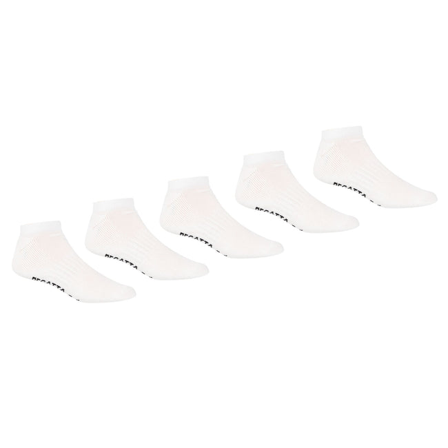 White - Front - Regatta Unisex Adult Trainer Socks (Pack of 5)