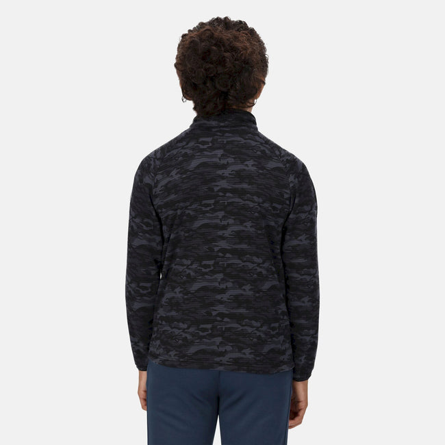 India Grey - Side - Regatta Childrens-Kids Highton Camo Half Zip Fleece Top
