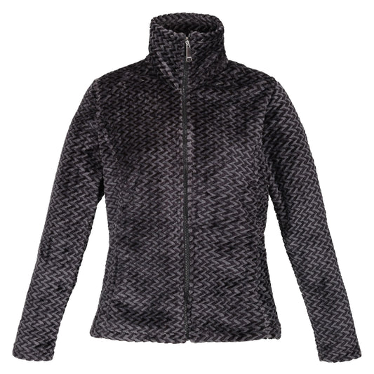 Black Plait - Front - Regatta Womens-Ladies Heloise Marl Full Zip Fleece Jacket
