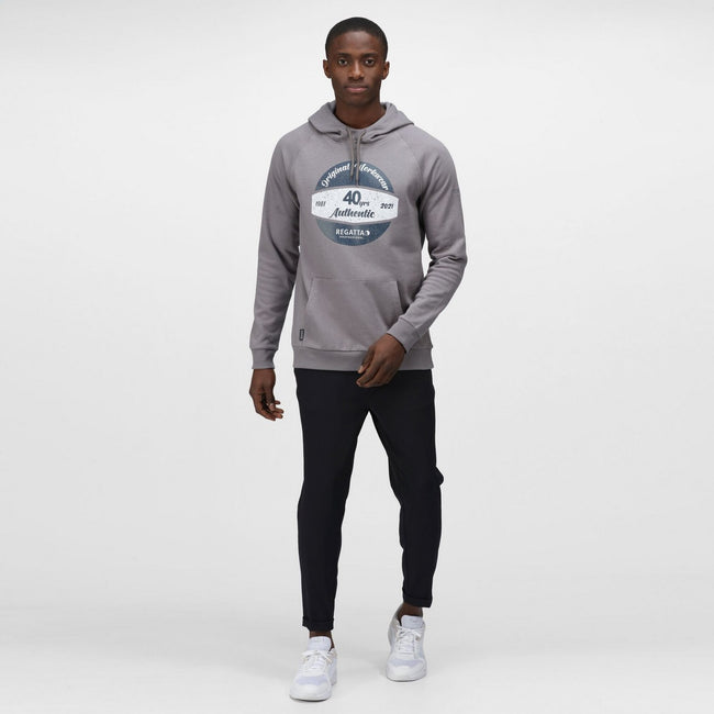 Rock Grey - Back - Regatta Mens 40 Years Graphic Print Hoodie