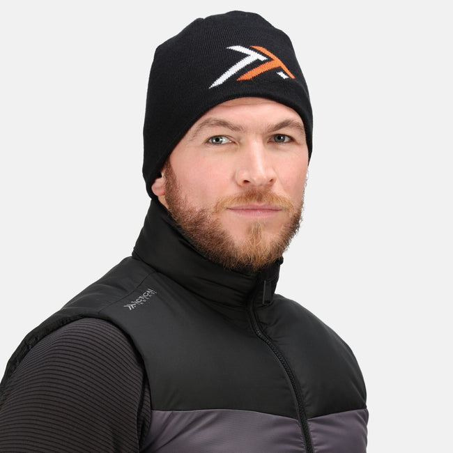 Black-Magma Orange - Side - Regatta Professional Mens Waterproof Beanie