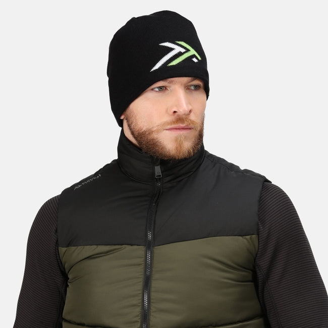 Black-Lime Green - Side - Regatta Professional Mens Waterproof Beanie