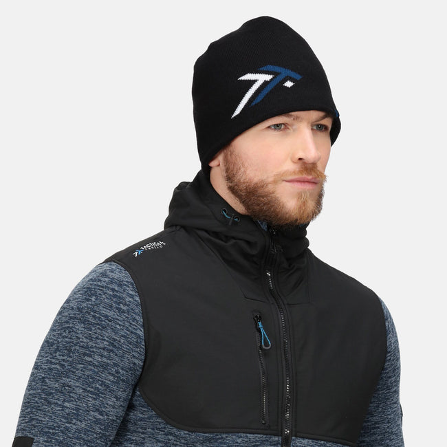 Black-Petrol Blue - Back - Regatta Professional Mens Waterproof Beanie