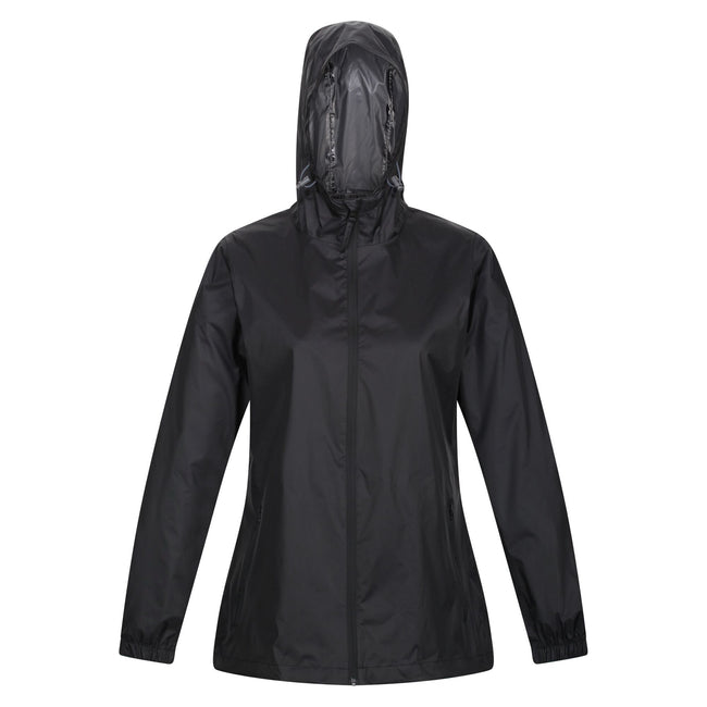 Black - Lifestyle - Regatta Professional Womens-Ladies Packaway Waterproof Jacket