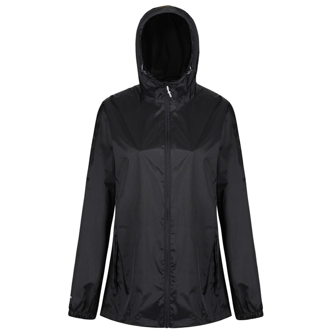 Black - Front - Regatta Professional Womens-Ladies Packaway Waterproof Jacket
