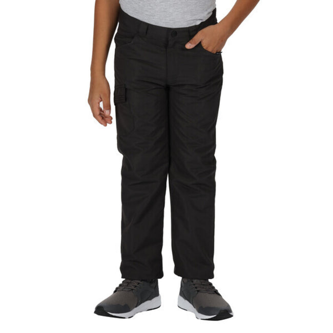 Ash - Side - Regatta Childrens-Kids Sorcer Walking Trousers