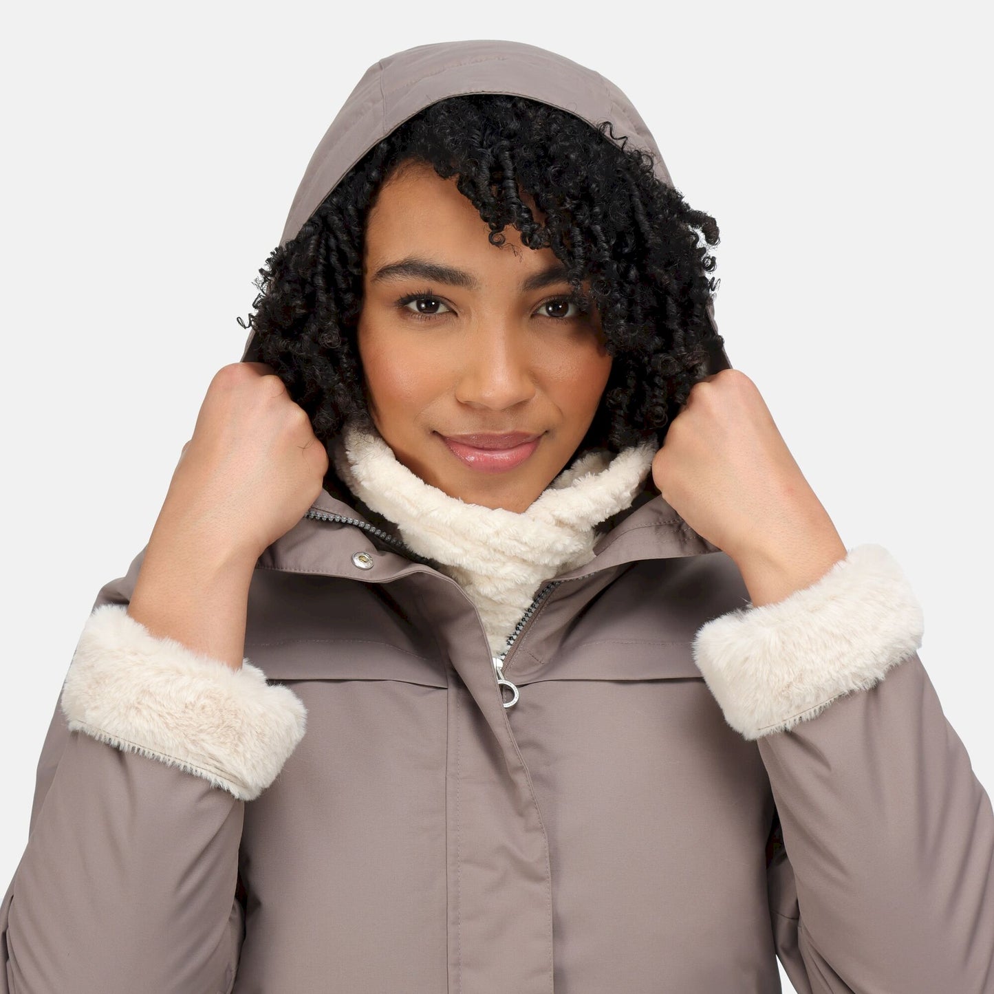 Coconut - Close up - Regatta Womens-Ladies Remina Insulated Waterproof Jacket