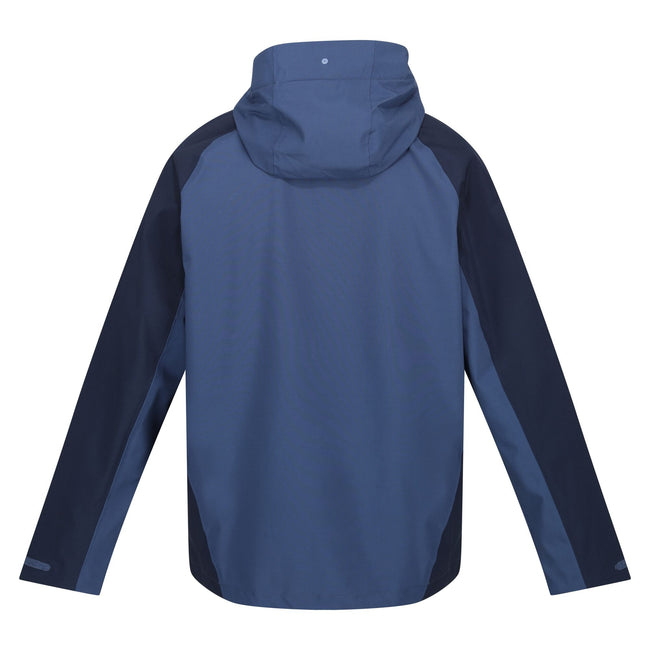 Admiral Blue-Navy - Back - Regatta Mens Britedale Colour Block Waterproof Jacket