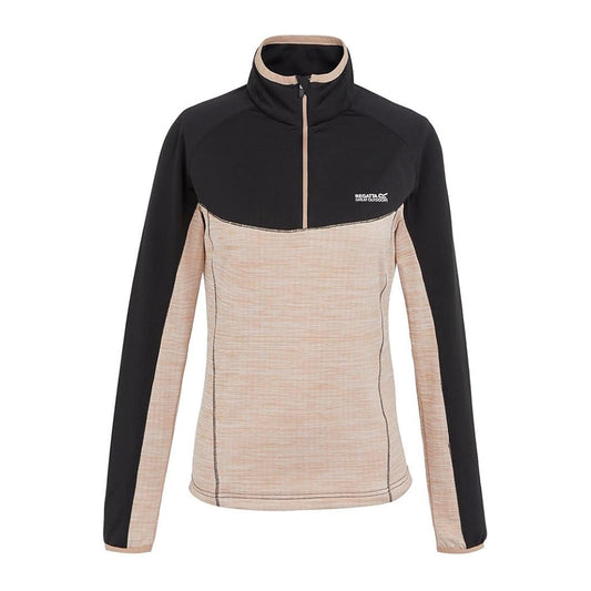 Black-Warm Taupe Marl - Front - Regatta Womens-Ladies Hepley Fleece