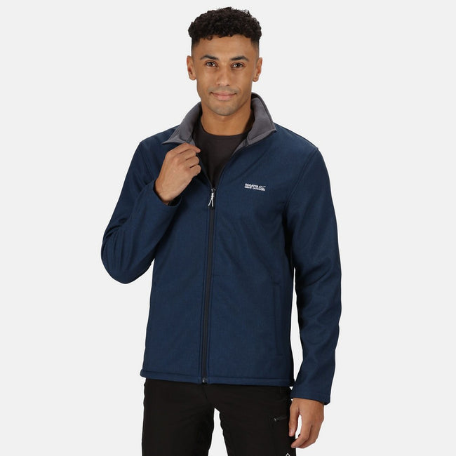 Navy Marl - Side - Regatta Mens Cera V Wind Resistant Soft Shell Jacket