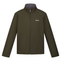 Dark Khaki - Front - Regatta Mens Cera V Wind Resistant Soft Shell Jacket
