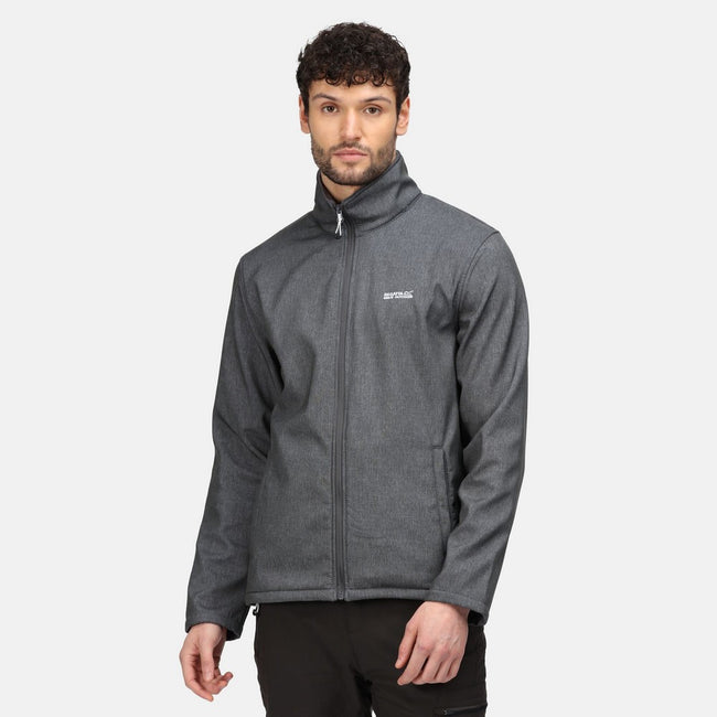 Seal Grey Marl - Side - Regatta Mens Cera V Wind Resistant Soft Shell Jacket