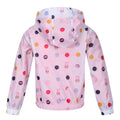Light Pink - Side - Regatta Childrens-Kids Peppa Pig Polka Dot Hooded Waterproof Jacket