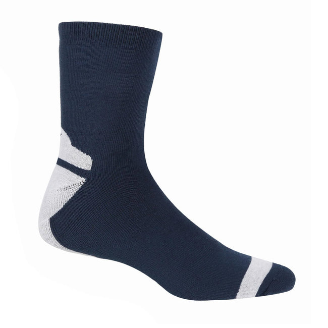 Black-Cherry Pink-Navy - Side - Regatta Womens-Ladies Boot Socks