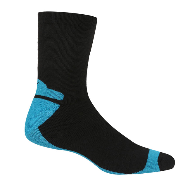 Black-Cherry Pink-Navy - Lifestyle - Regatta Womens-Ladies Boot Socks