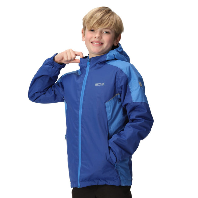 New Royal-Strong Blue - Side - Regatta Childrens-Kids Hurdle IV Insulated Waterproof Jacket