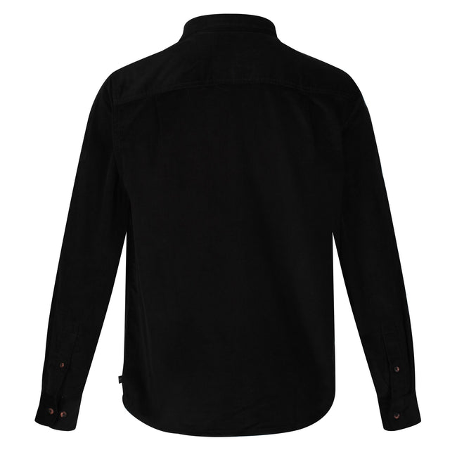Black - Pack Shot - Regatta Mens Darien Long-Sleeved Shirt