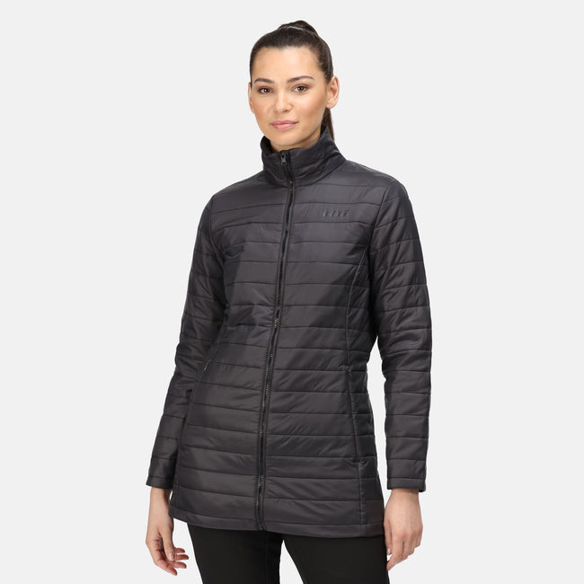 Ash - Back - Regatta Womens-Ladies Denbury II 3-In-1 Waterproof Jacket