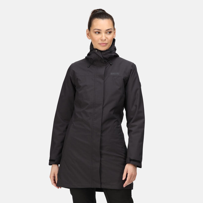 Ash - Side - Regatta Womens-Ladies Denbury II 3-In-1 Waterproof Jacket