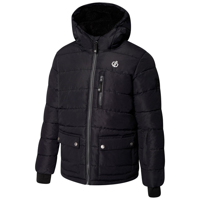 Black - Side - Dare 2B Boys Waterproof Ski Jacket