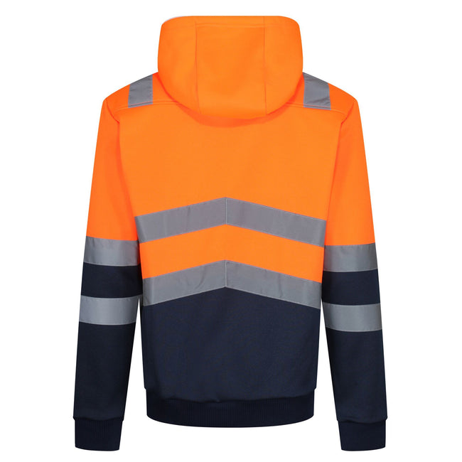 Orange - Back - Regatta Professional Mens Overhead High-Vis Hoodie