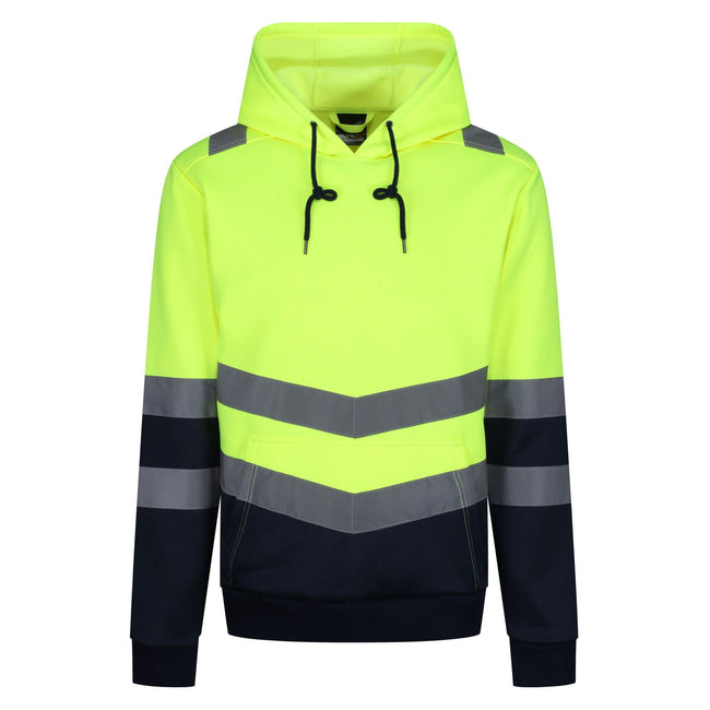 Yellow - Front - Regatta Professional Mens Overhead High-Vis Hoodie