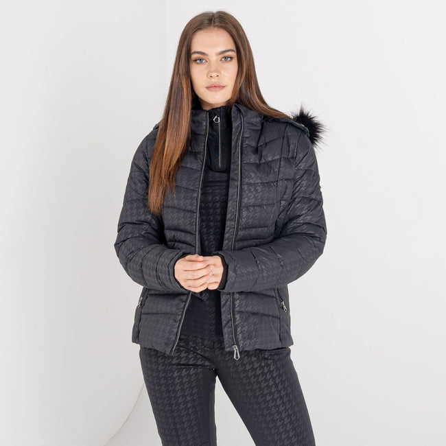 Black - Lifestyle - Dare 2B Womens-Ladies Glamorize II Embellished Ski Jacket