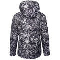 Black-White - Pack Shot - Dare 2B Girls Verdict Leopard Print Insulated Ski Jacket