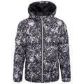 Black-White - Front - Dare 2B Girls Verdict Leopard Print Insulated Ski Jacket