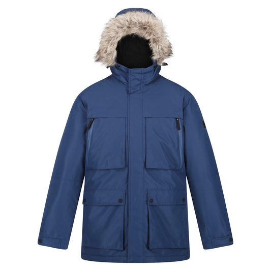 Admiral Blue - Front - Regatta Mens Volter Waterproof Insulated Parka