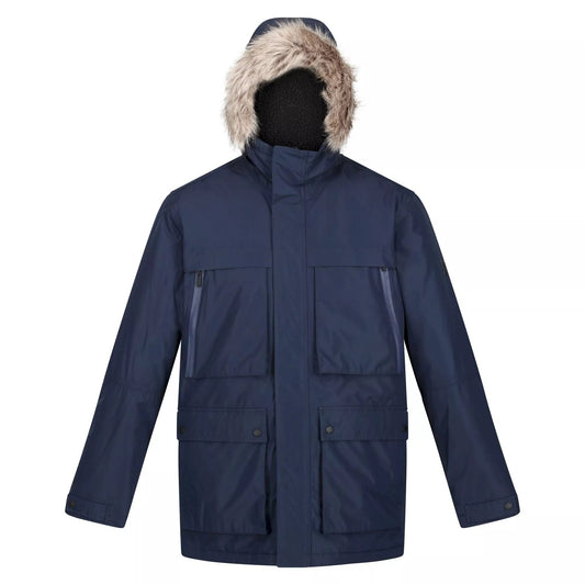 Navy - Front - Regatta Mens Volter Waterproof Insulated Parka
