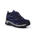 Midnight-Lilac Bloom - Front - Regatta Womens-Ladies Tebay Waterproof Suede Walking Shoes