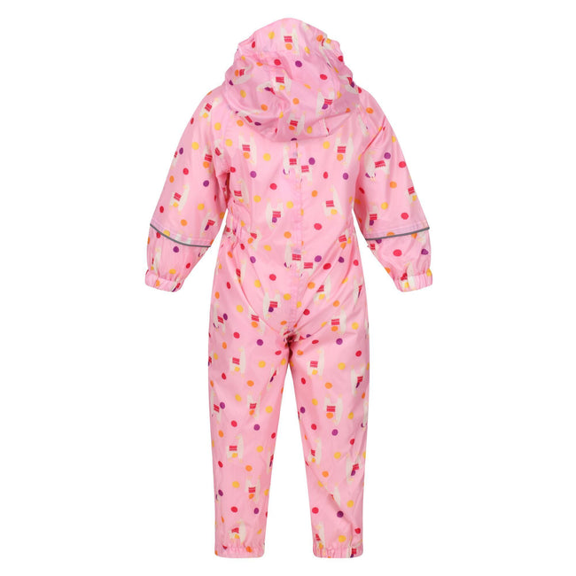 Sweet Lilac - Side - Regatta Childrens-Kids Pobble Llama Waterproof Rain Suit
