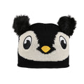 Black - Front - Regatta Childrens-Kids Animally III Knitted Penguin Beanie
