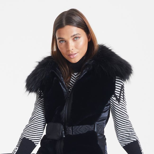 Black - Close up - Dare 2B Womens-Ladies Julien Macdonald Monsumer Gilet